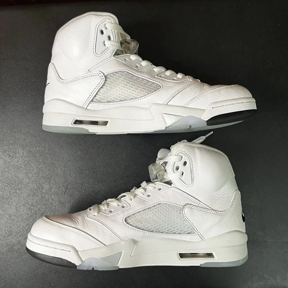 Jordan 5 White Metallic All White Silver 2026 Release Size 10 Men (HQ7978-103)